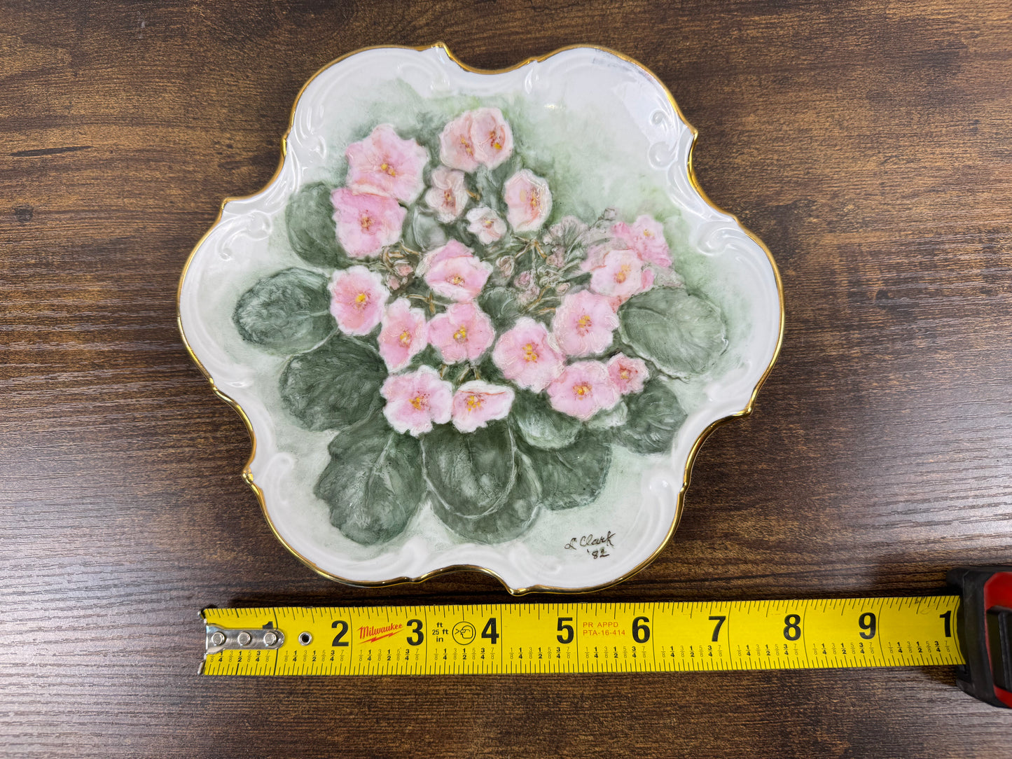 Vintage Hand Painted Plate by L. Clark '82