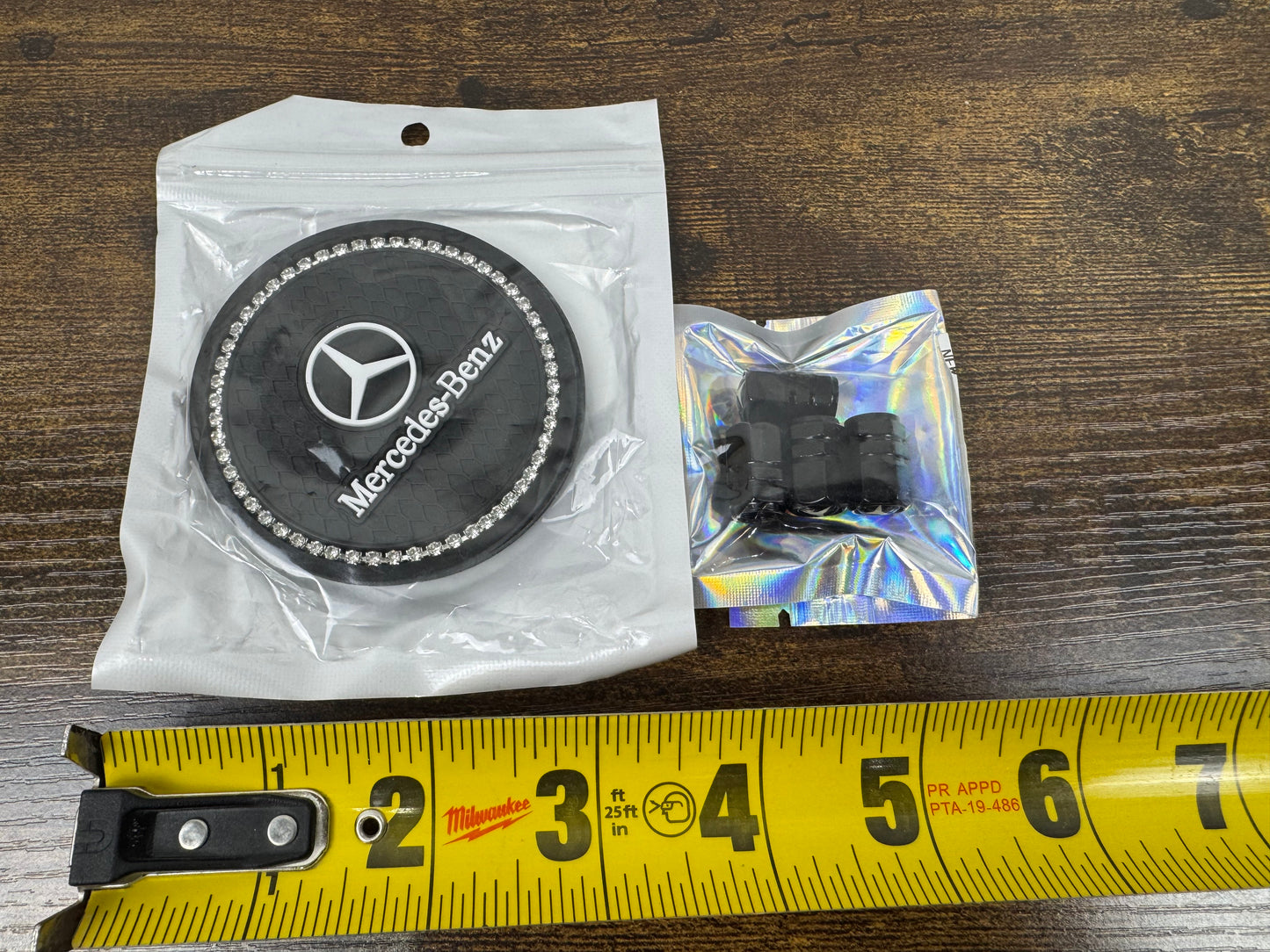 Mercedes Tire Caps (4) and Coasters (2)