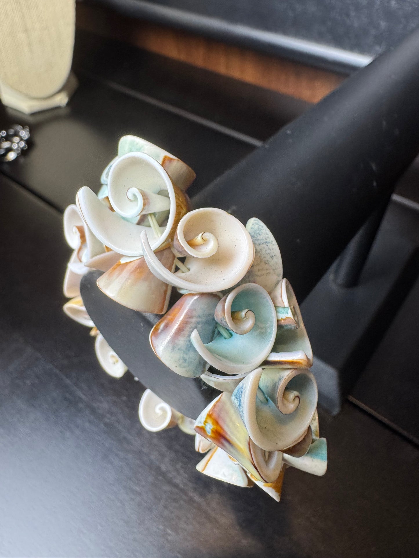 Handmade Vintage Swirl Beaded Bracelet