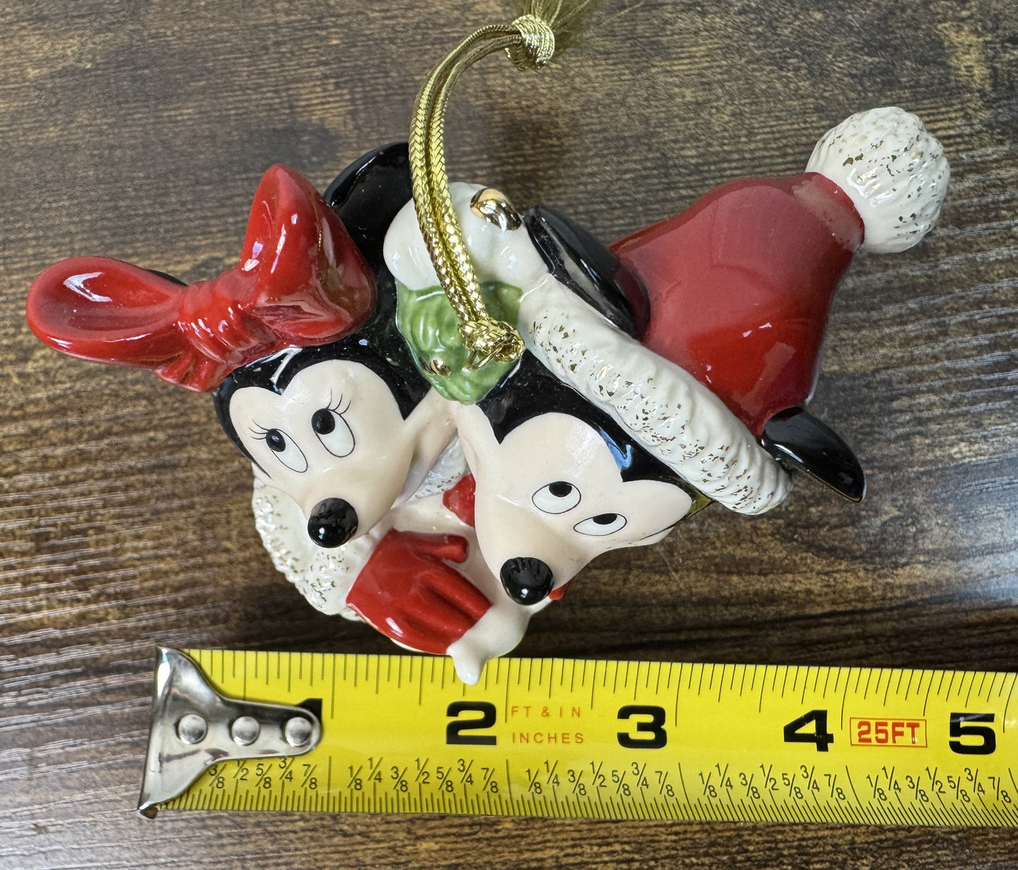 2007 Micky and Minnie "1st Christmas Together" Christmas Ornament - Lenox Fine China