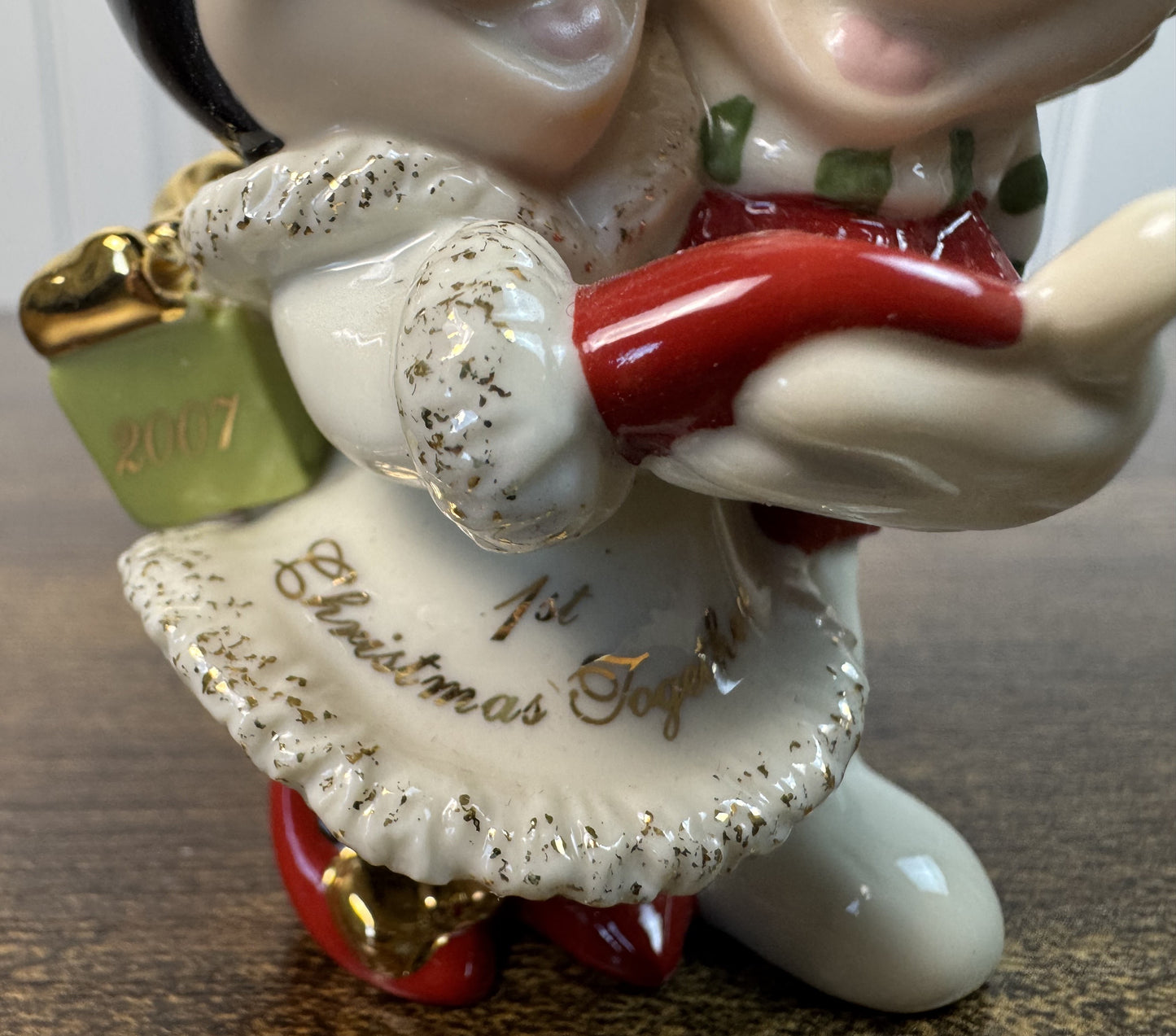 2007 Micky and Minnie "1st Christmas Together" Christmas Ornament - Lenox Fine China