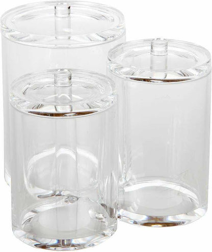 ACRYLIC 1 PIECE 3 COMPARTMENTS APOTHECARY CONTAINER W LIDS (Clear)