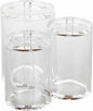 ACRYLIC 1 PIECE 3 COMPARTMENTS APOTHECARY CONTAINER W LIDS (Clear)
