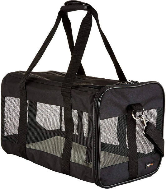 AmazonBasics Basics Black Soft-Sided Pet Carrier - Large
