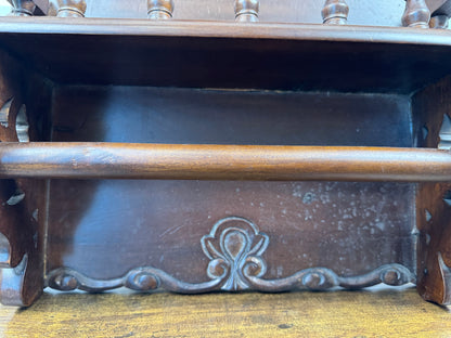Antique Chippendale Style Wood Spice Rack