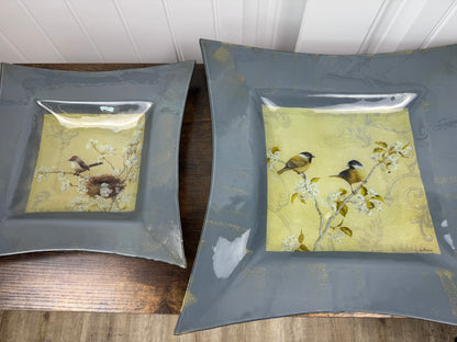 Bird In Motion Plates by Jill Schultz McGannon