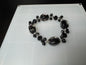 Handmade Vintage Black Glass Beaded Bracelet