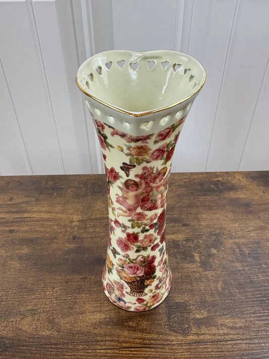 Heart Cherub Vase