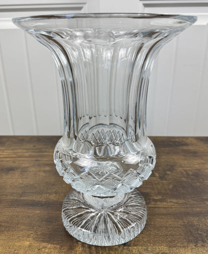 Waterford Cut Crystal Footed Trumpet/Flared Vase