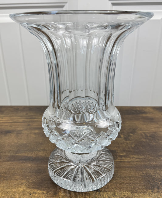 Waterford Cut Crystal Footed Trumpet/Flared Vase