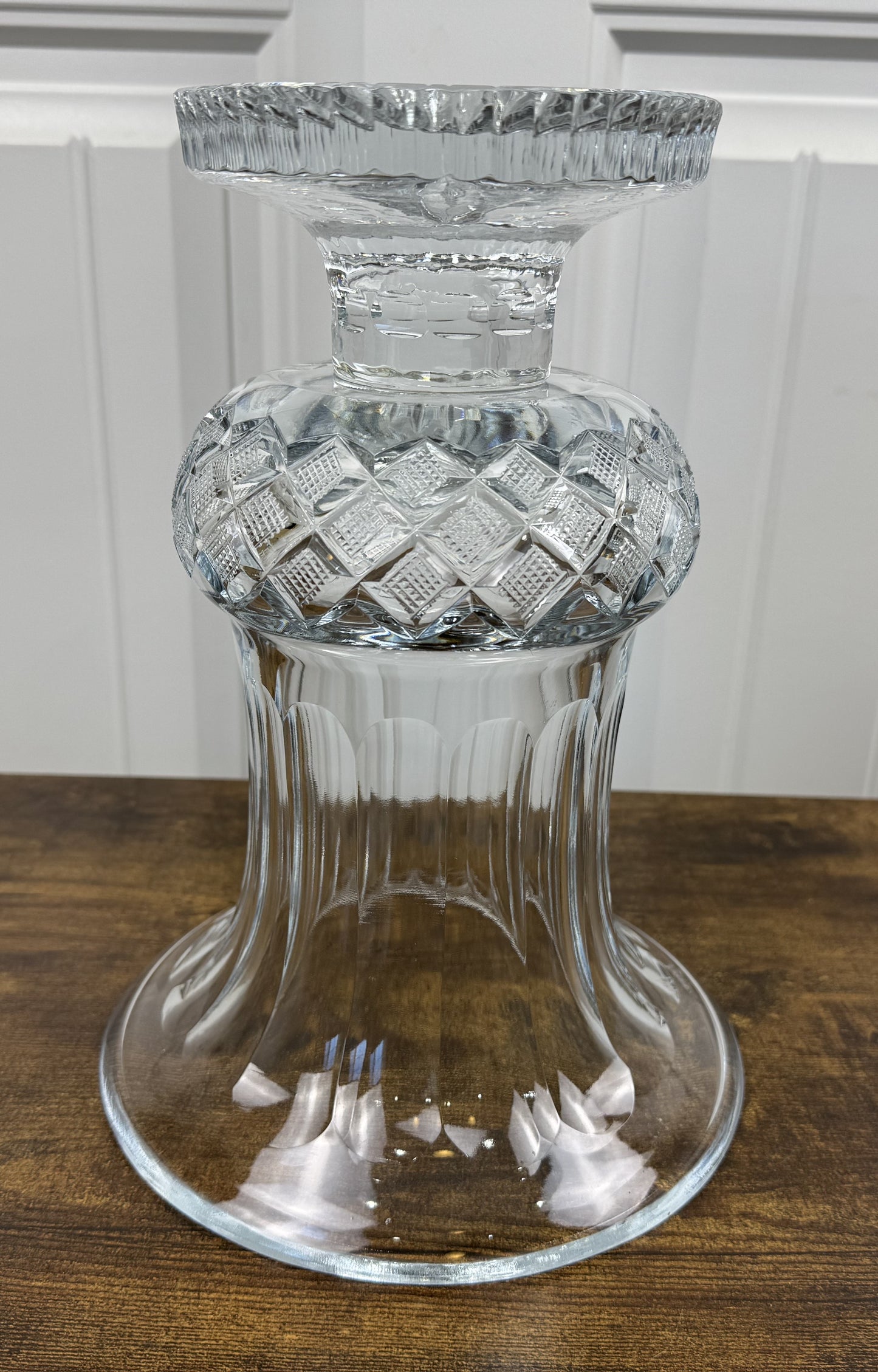 Waterford Cut Crystal Footed Trumpet/Flared Vase