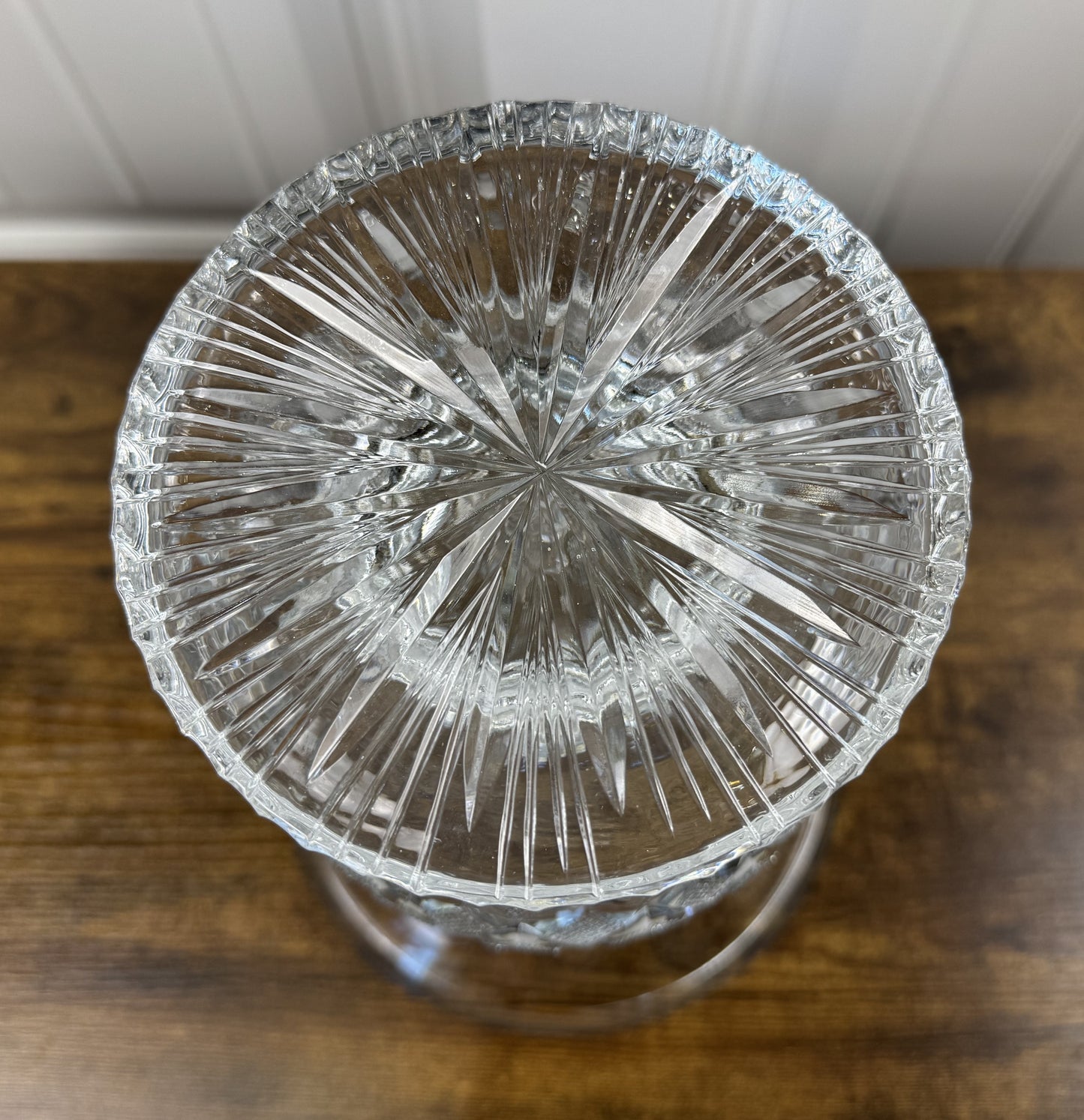 Waterford Cut Crystal Footed Trumpet/Flared Vase