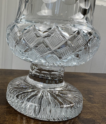 Waterford Cut Crystal Footed Trumpet/Flared Vase
