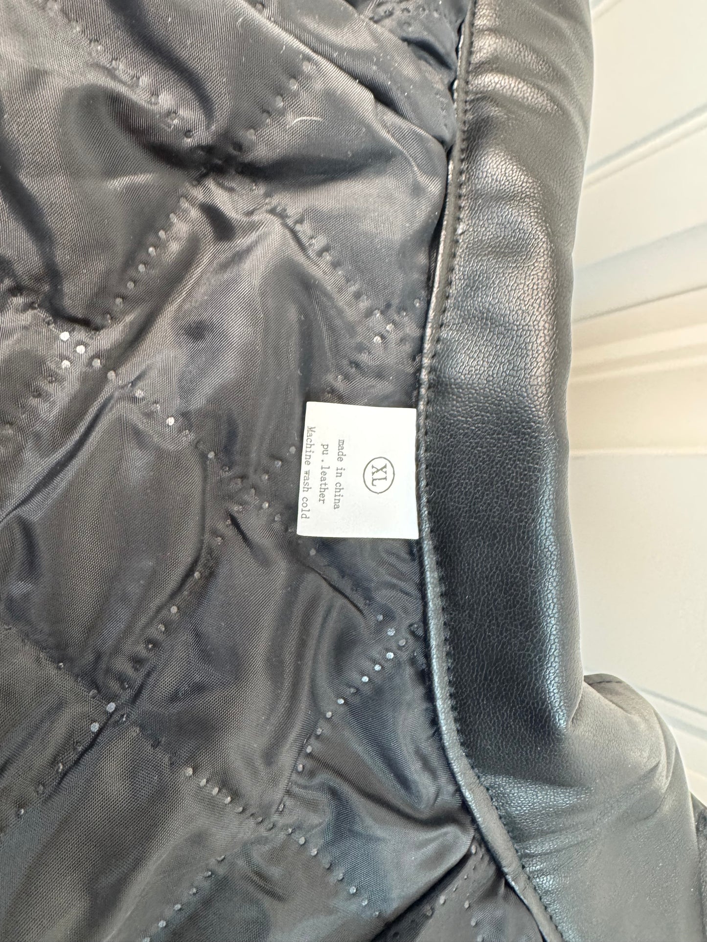 Dog Faux Leather Biker Jacket