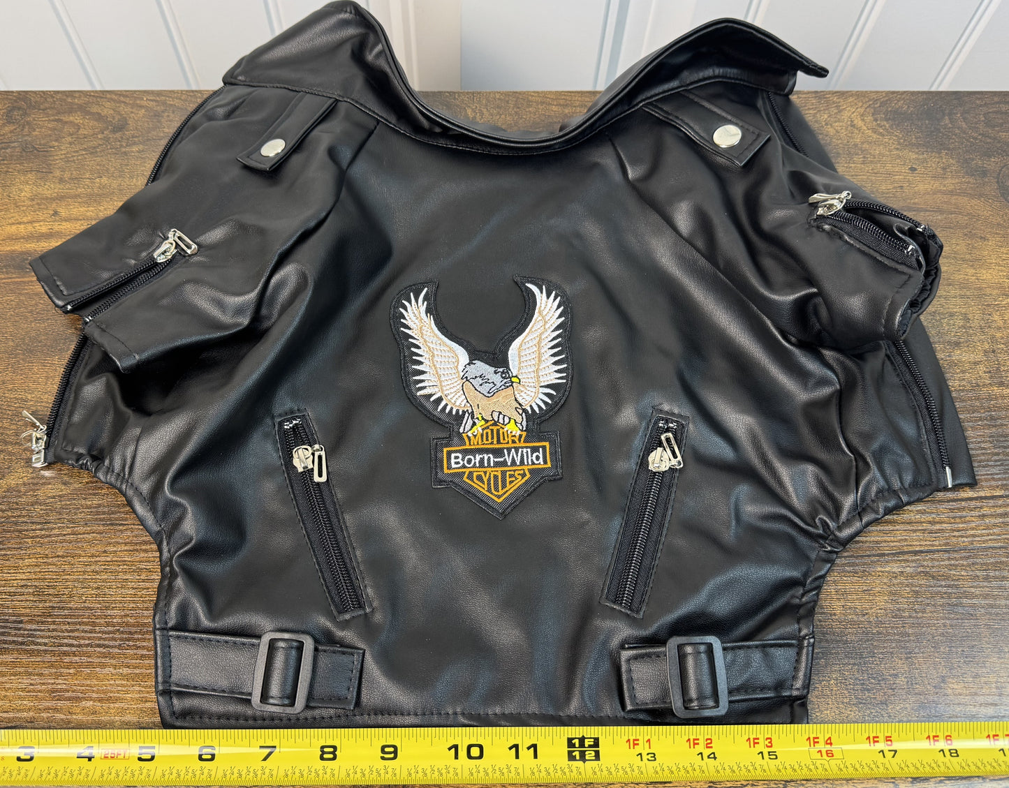 Dog Faux Leather Biker Jacket