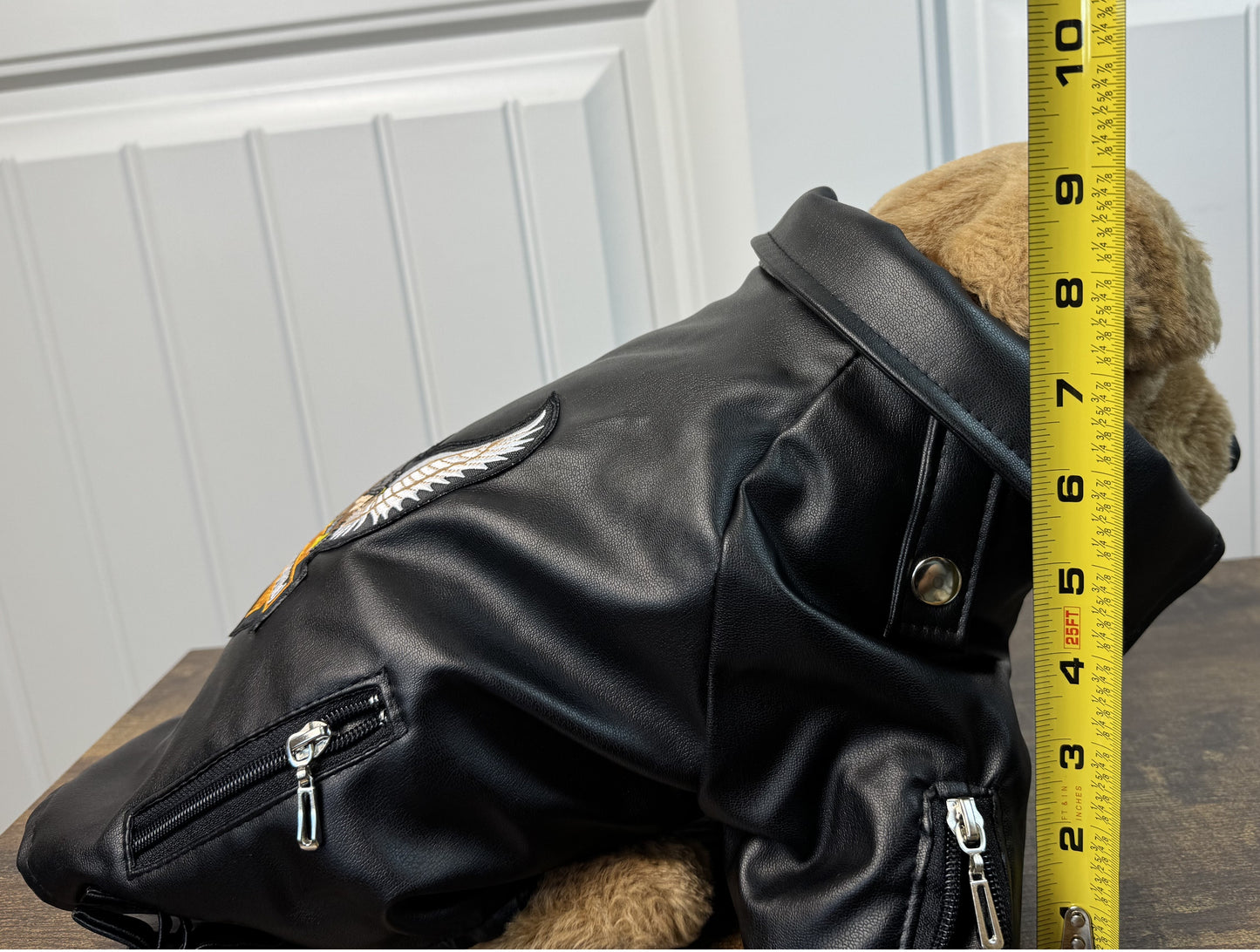 Dog Faux Leather Biker Jacket