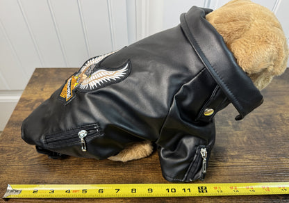 Dog Faux Leather Biker Jacket