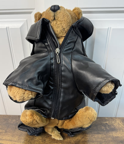 Dog Faux Leather Biker Jacket