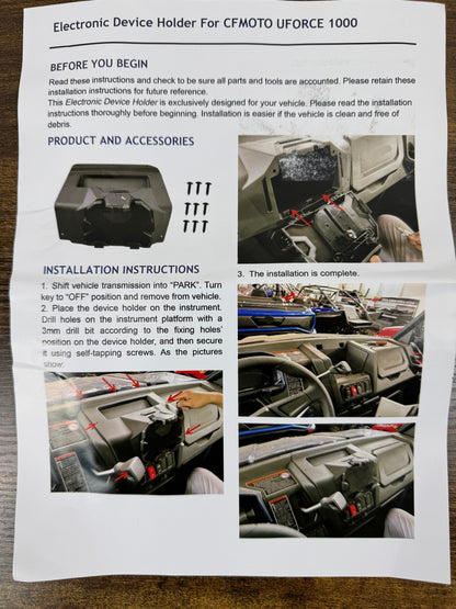 Electronic Device Holder for CFMOTO UFORCE 1000