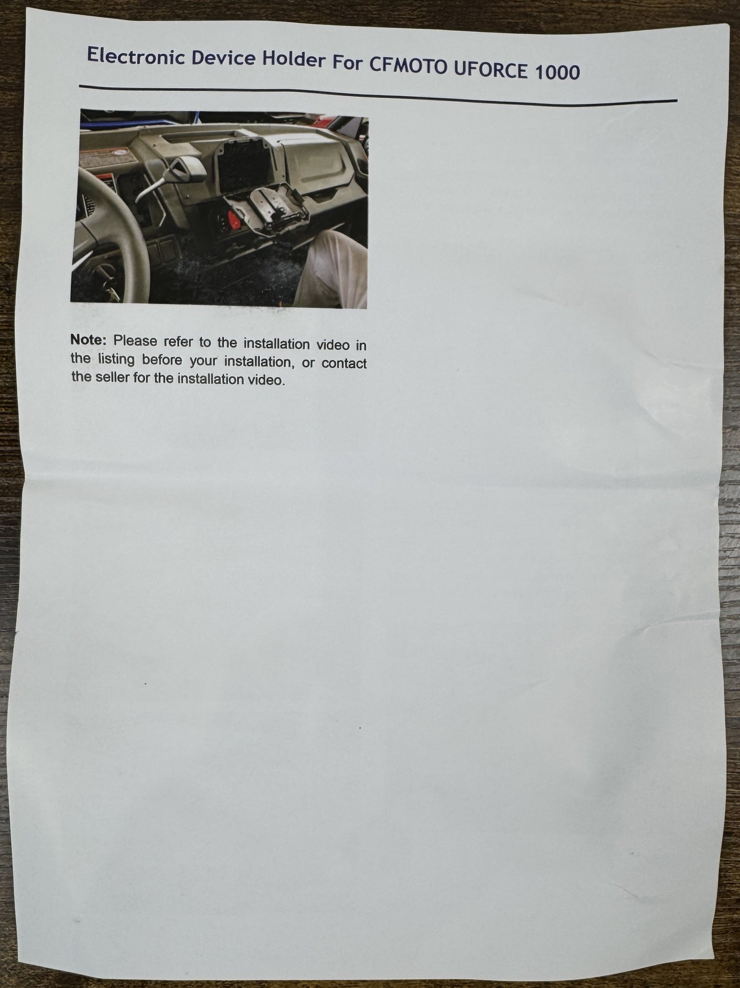 Electronic Device Holder for CFMOTO UFORCE 1000