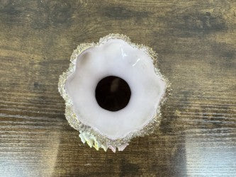 Vintage Pink Crown Fine China Vase – 5" – Floral Appliqué & Gold Gilt