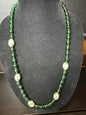 Green and Grape Vine Bead Necklace