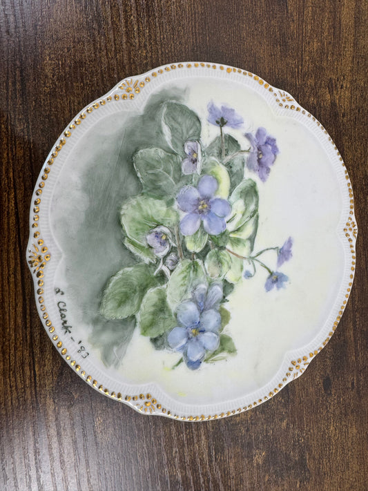 Vintage Hand Painted Plate by L. Clark '83