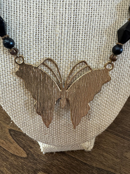 Handmade Necklace with Butterfly Pendant