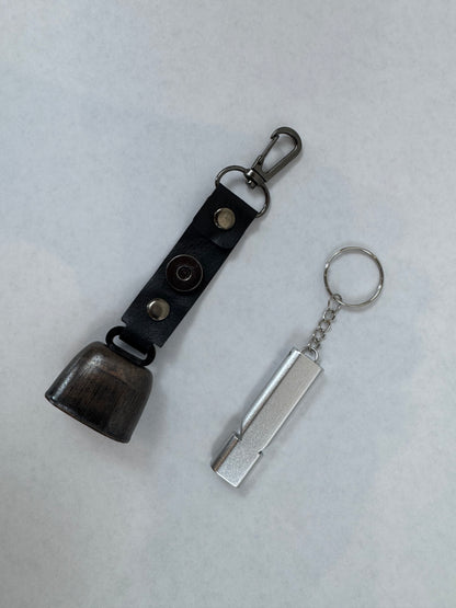 Hotop Bear Bell with Whistle Set (Black, Silver)