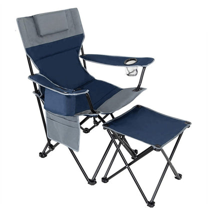 FairWind Oversized Padded Recliner Camping Chair with Footrest