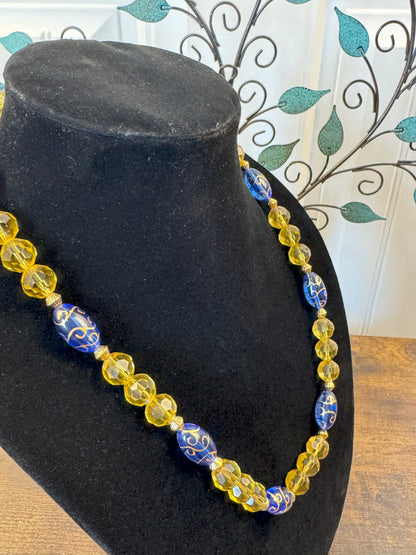 Vintage Handmade Glass Beaded Necklace