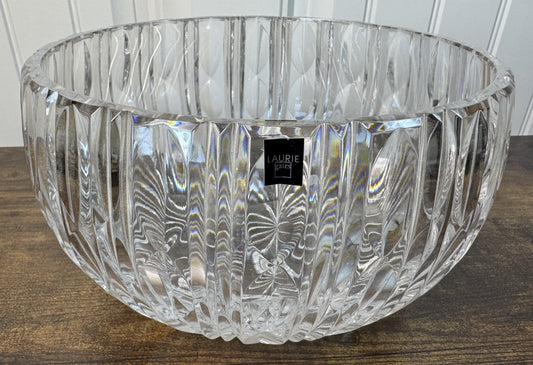 Laurie Gates Crystal Bowl – Heavy Cut Crystal Statement Piece