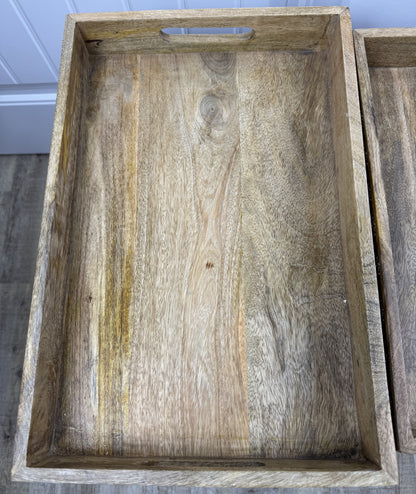 Mango Wood Serving Trays set of 3