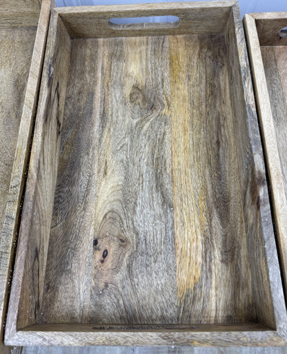 Mango Wood Serving Trays set of 3
