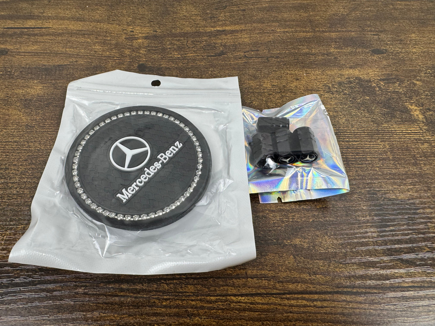 Mercedes Tire Caps (4) and Coasters (2)