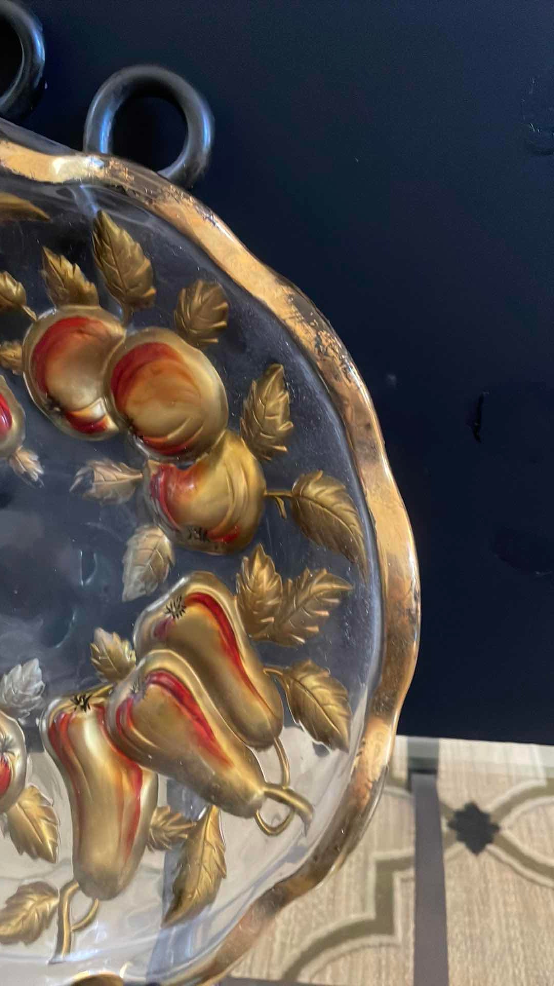 Vintage Northwood Goofus Glass Carnival Fruit Bowl