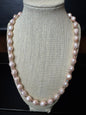 Pink Pearl Nugget Style Beaded Necklace