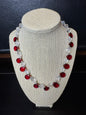Red and Clear Glass Beaded Necklace