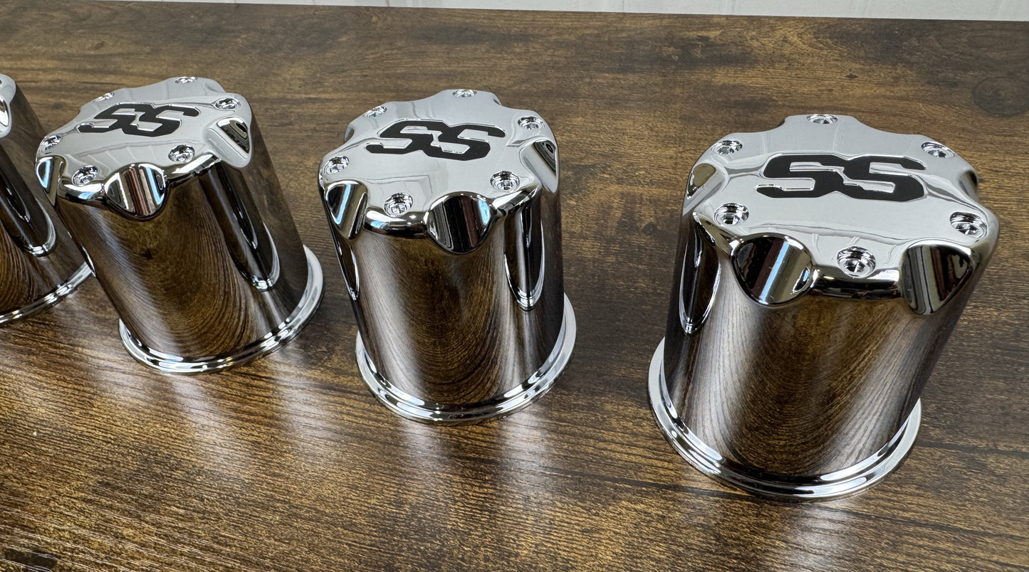SS ATV/Golf Cart Center Wheel Caps set of 4