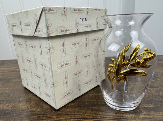 Saint Hilaire Crystal and Gold Vase