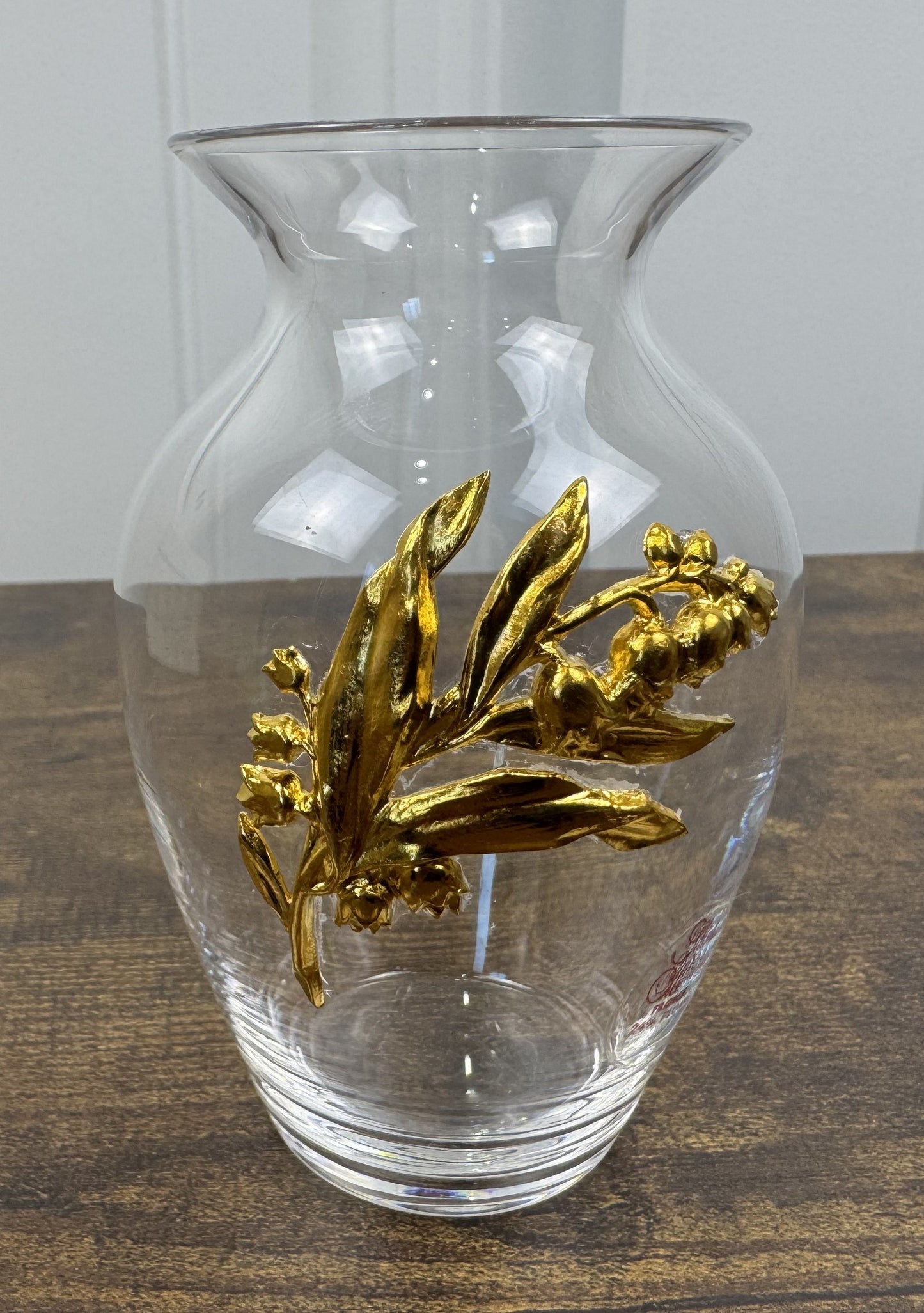 Saint Hilaire Crystal and Gold Vase