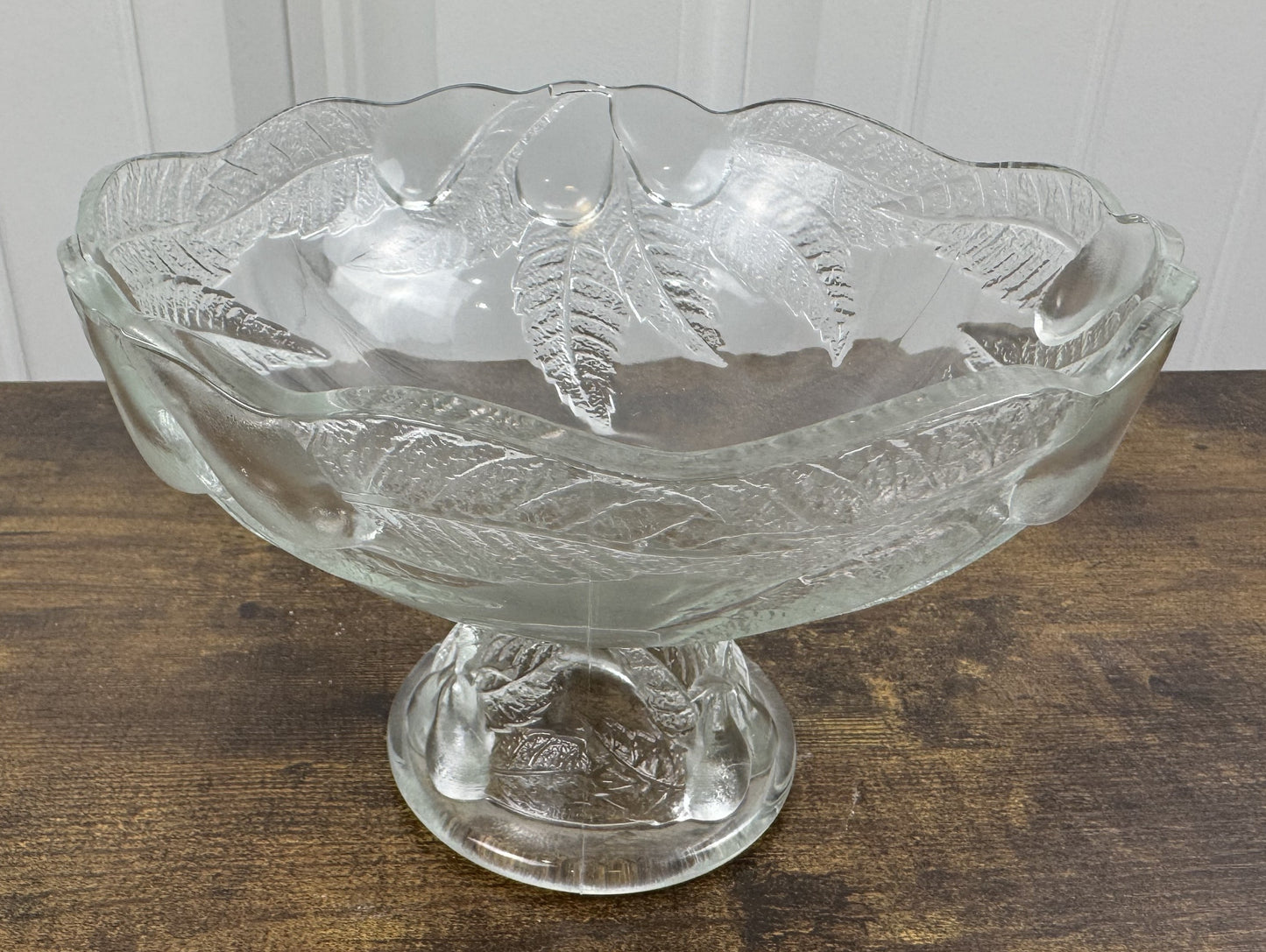 Teleflora Vintage Glass Footed Compote Bowl