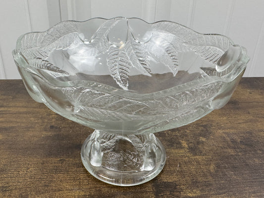 Teleflora Vintage Glass Footed Compote Bowl