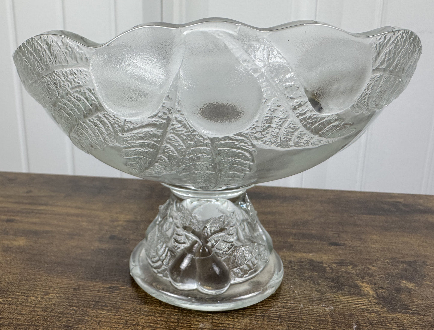 Teleflora Vintage Glass Footed Compote Bowl