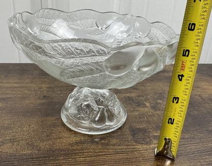 Teleflora Vintage Glass Footed Compote Bowl