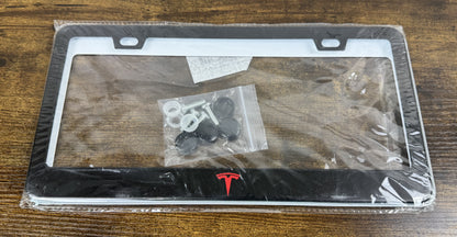 Tesla Cyber Truck Wheel Center Cap and License Plate Holder Set
