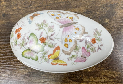 Vintage Avon “Butterfly Fantasy” Egg Shape Trinket Box