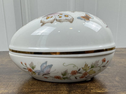 Vintage Avon “Butterfly Fantasy” Egg Shape Trinket Box