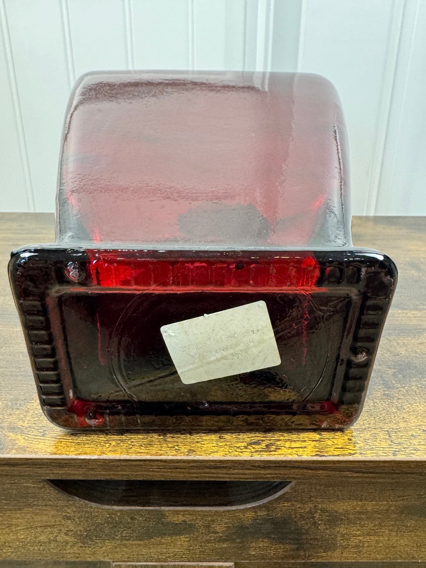 Vintage Burgundy Red Glass Vase