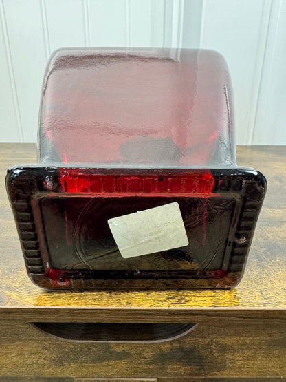 Vintage Burgundy Red Glass Vase